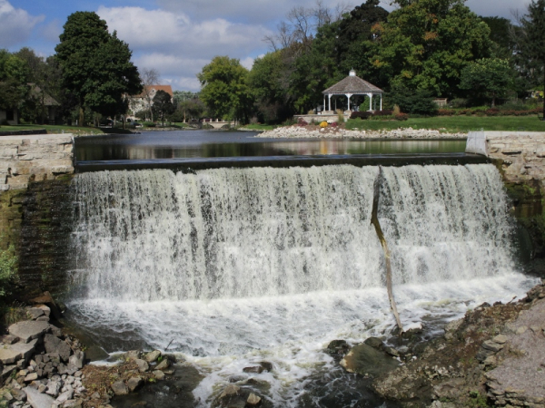 der Wasserfall am Menomonee River