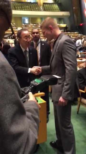 Tomas Stankevicius und Ban Ki-moon